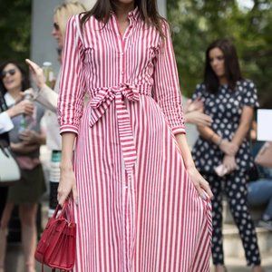 RARE - Zara Red Striped Dress - Size S